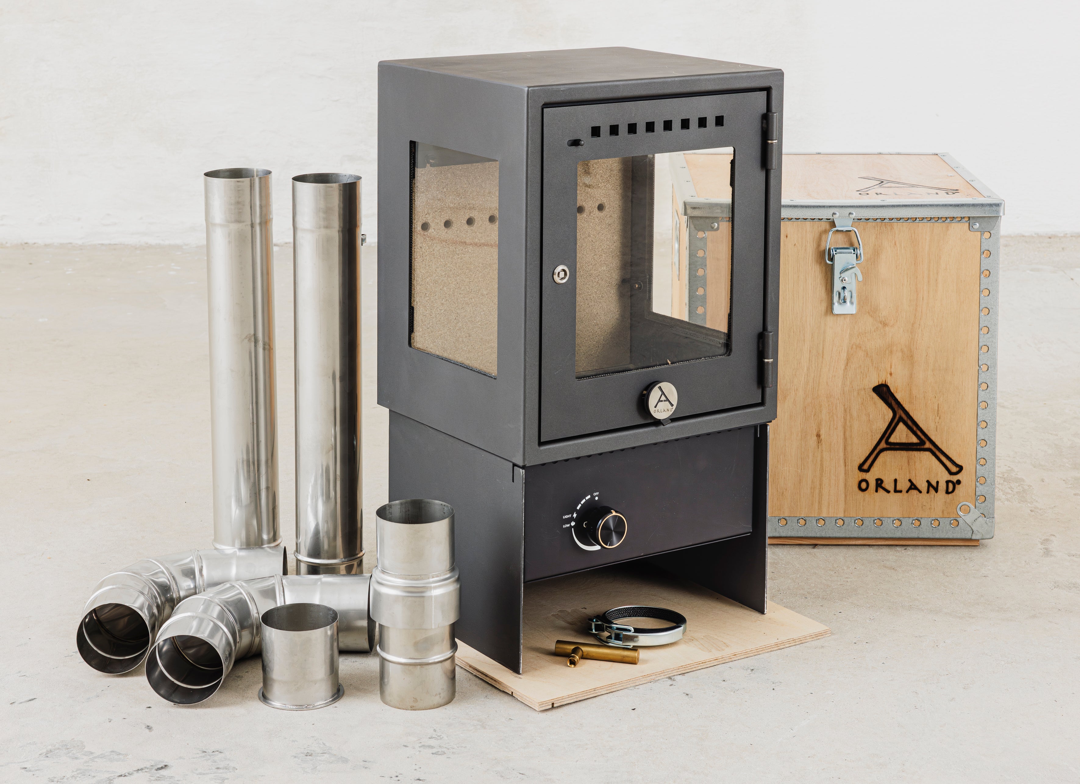 ORLAND CLASSIC STOVE GAS <br> with Flue Kit 3