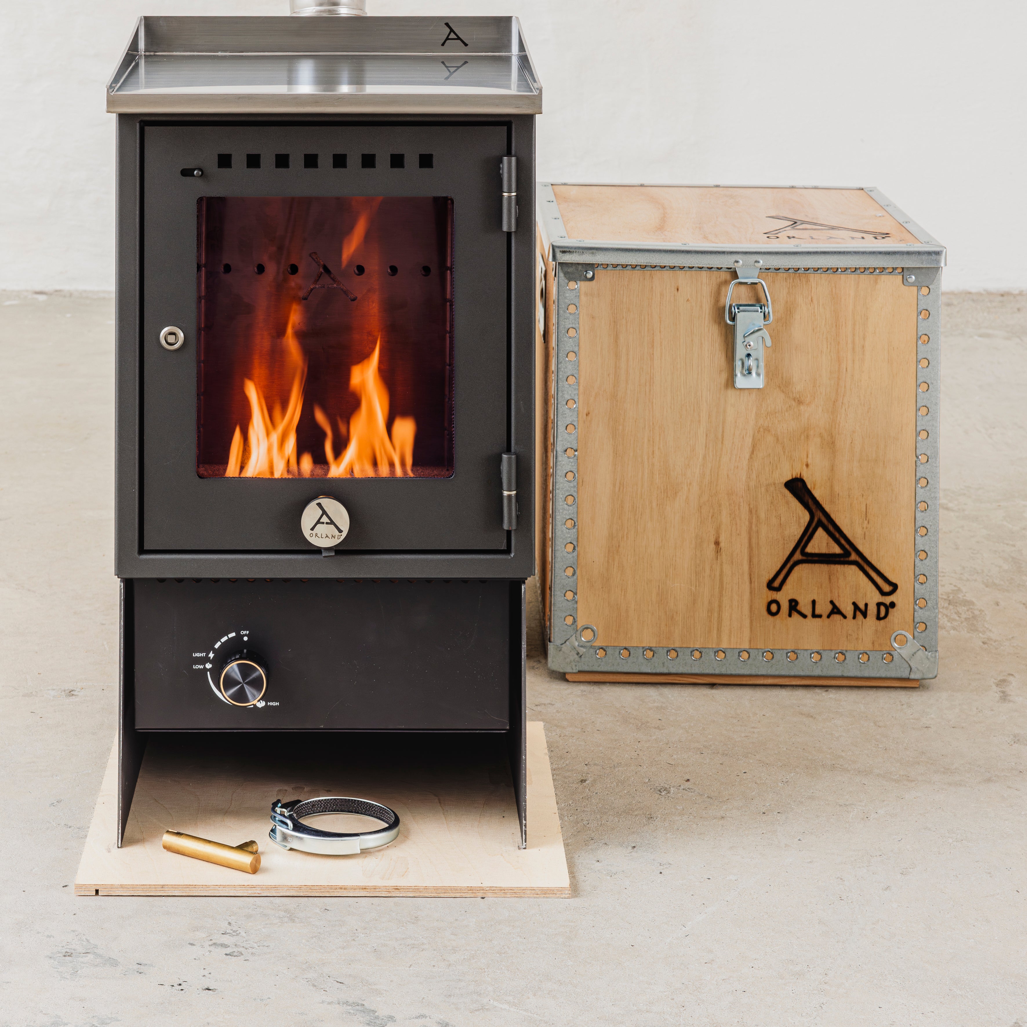 ORLAND CLASSIC STOVE GAS  <br>incl. Wooden Crate