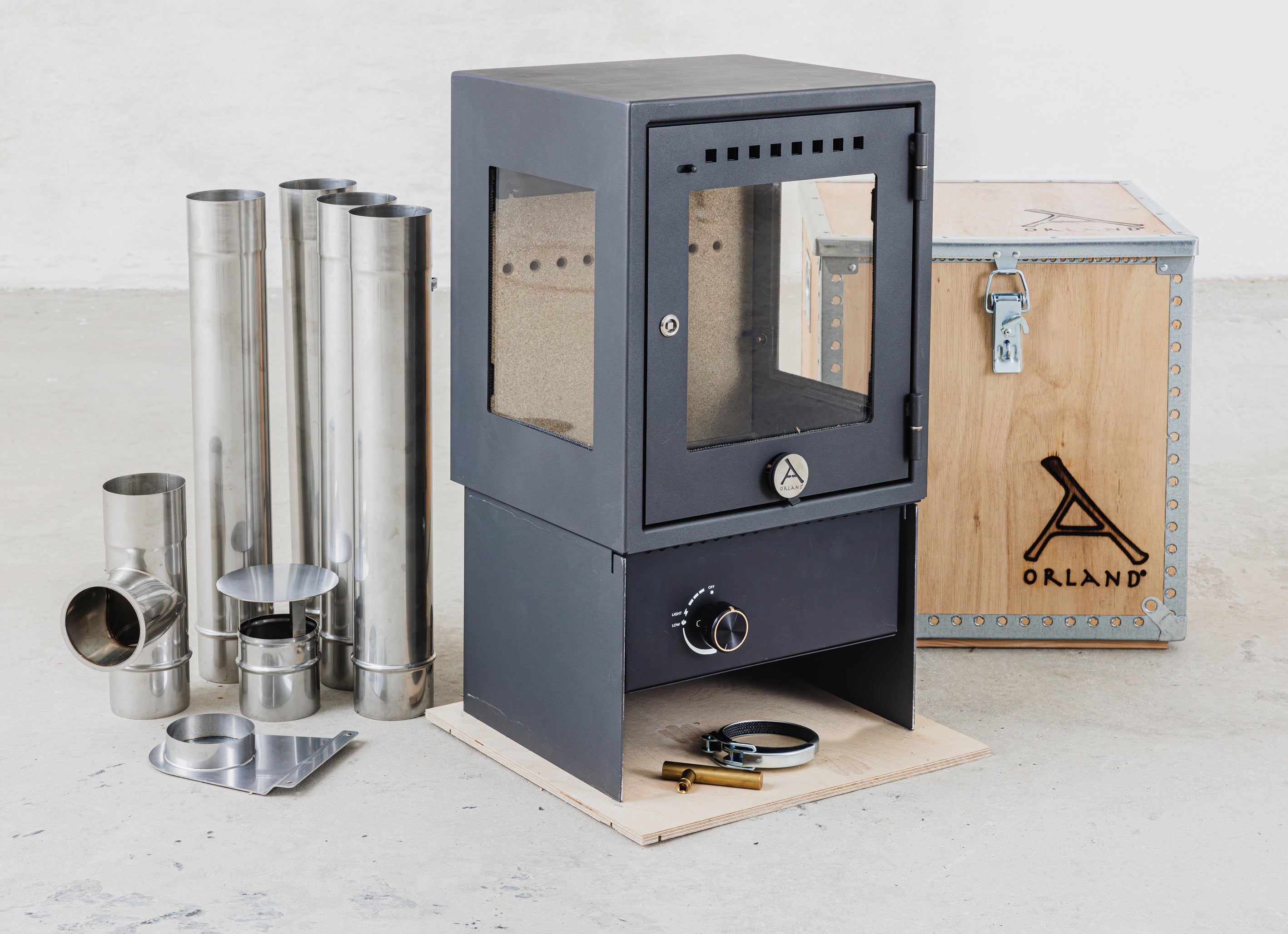 ORLAND CLASSIC STOVE GAS <br>with Flue Kit Special