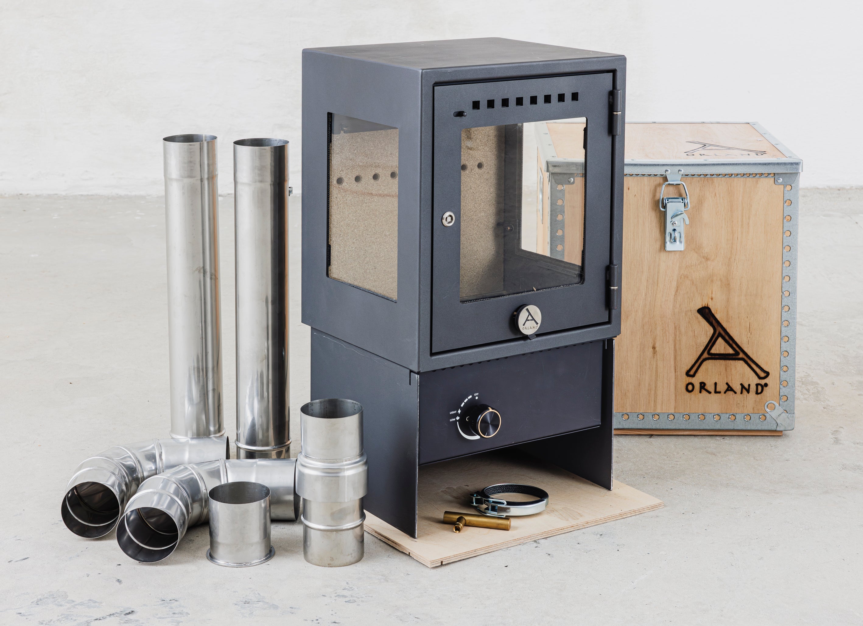 ORLAND CLASSIC STOVE GAS <br> with Flue Kit 3