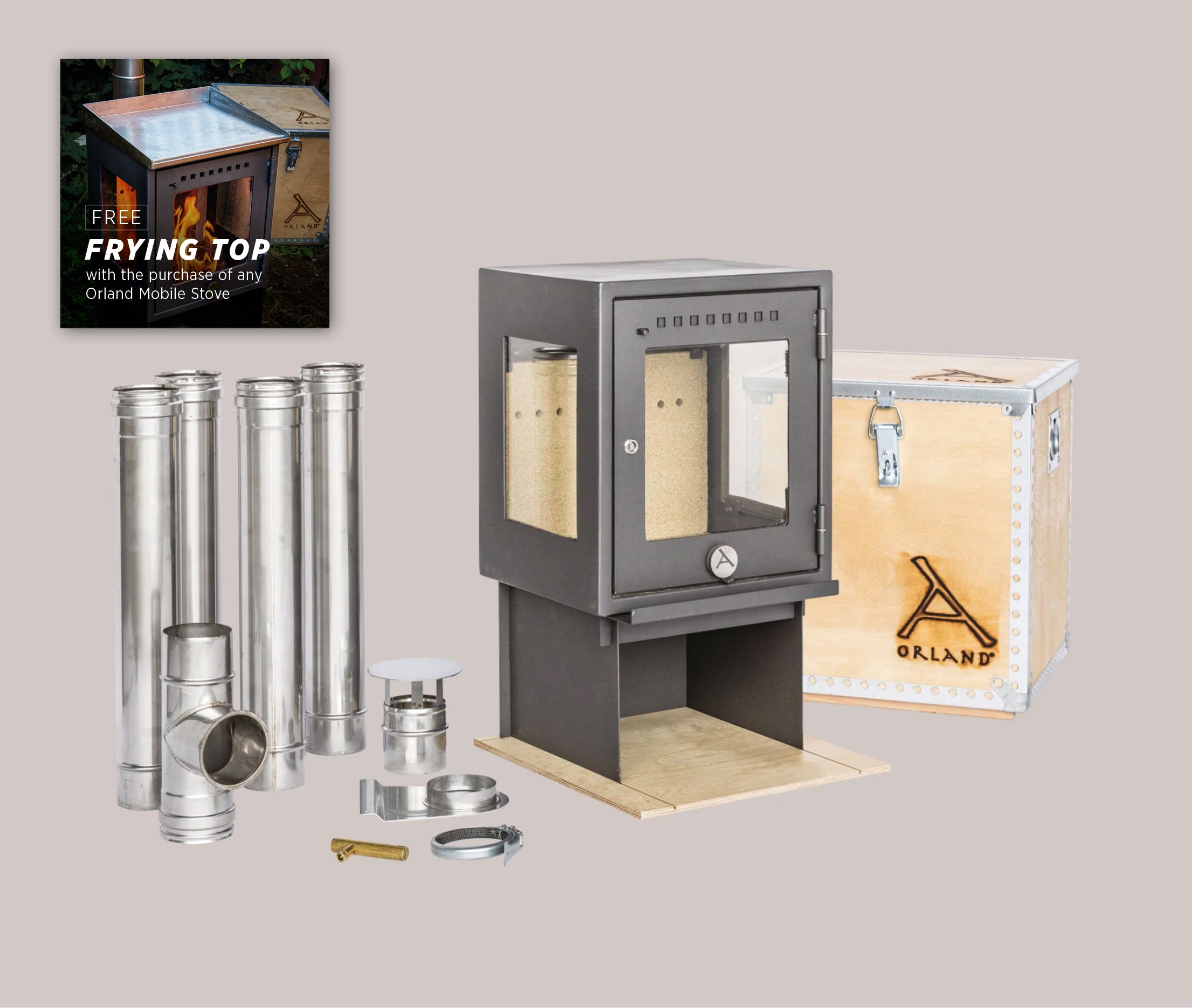 ORLAND CLASSIC STOVE <br>with Flue Kit Special <br>10-05-03 <br>€ 1.195,00