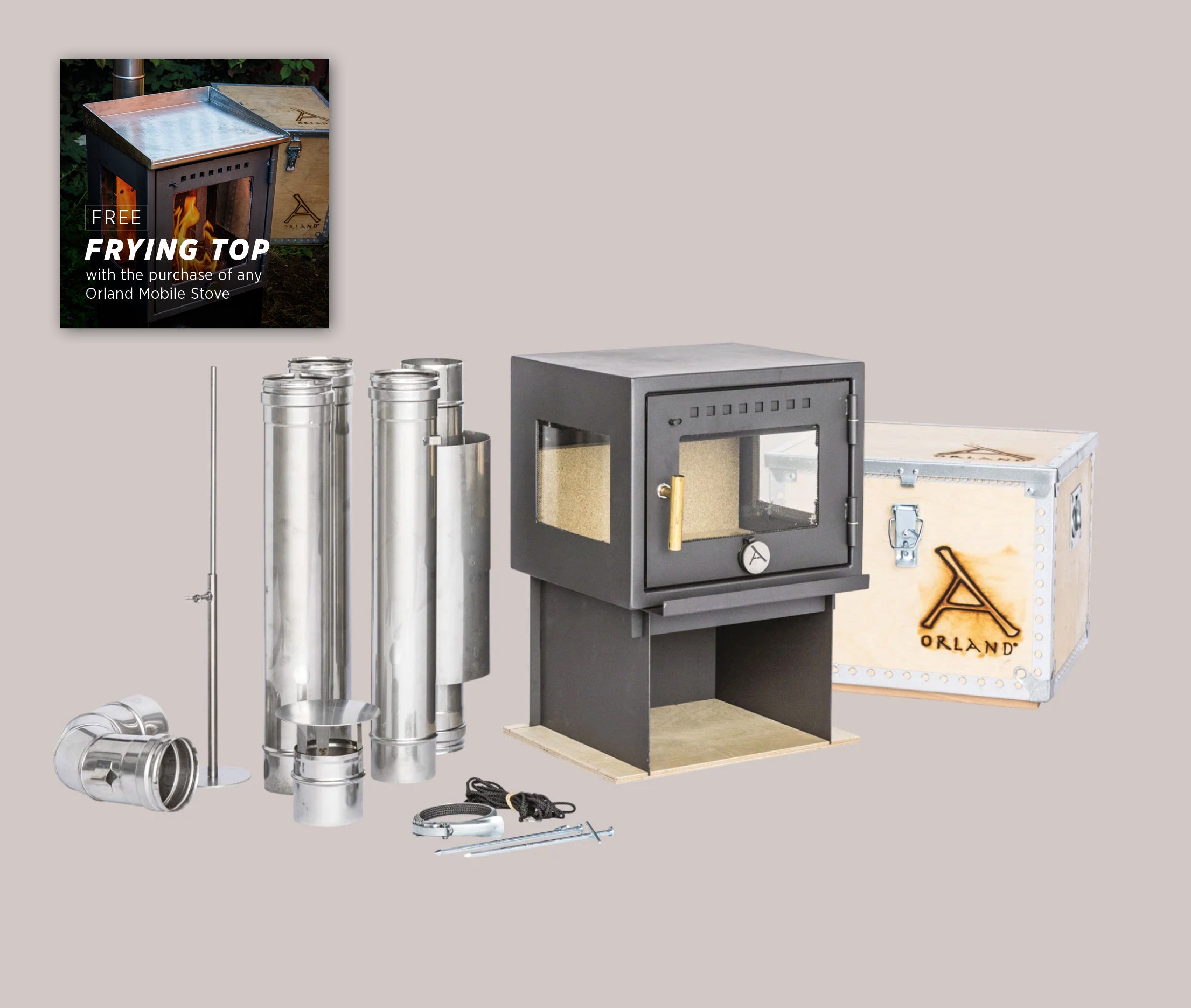ORLAND COMPACT STOVE <br>with Flue Kit Standard <br>10-03-03 <br>€ 1095,00