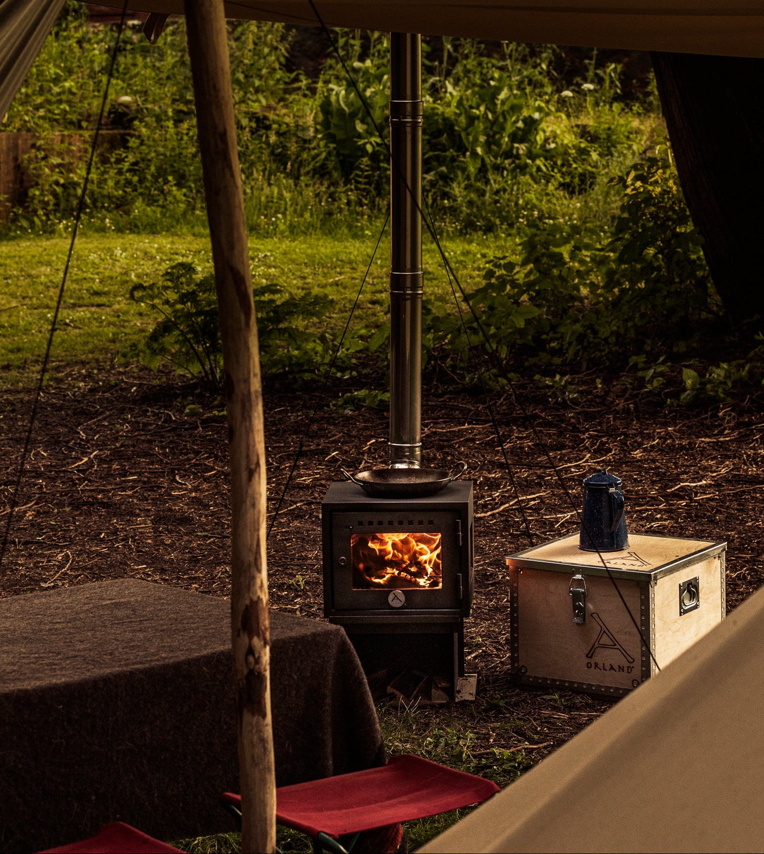 orland tent stove ORLAND COMPACT STOVE incl. Wooden Crate – Orland Living